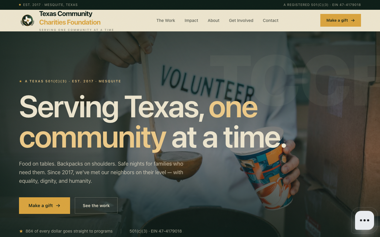 Texas Community Charities Foundation website